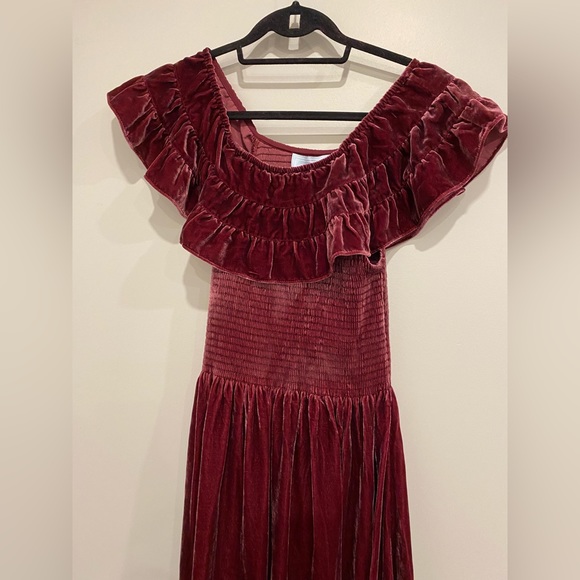 *BRAND NEW* Hill House Akilah Nap Dress Burgundy Velvet NWT - Picture 6 of 6